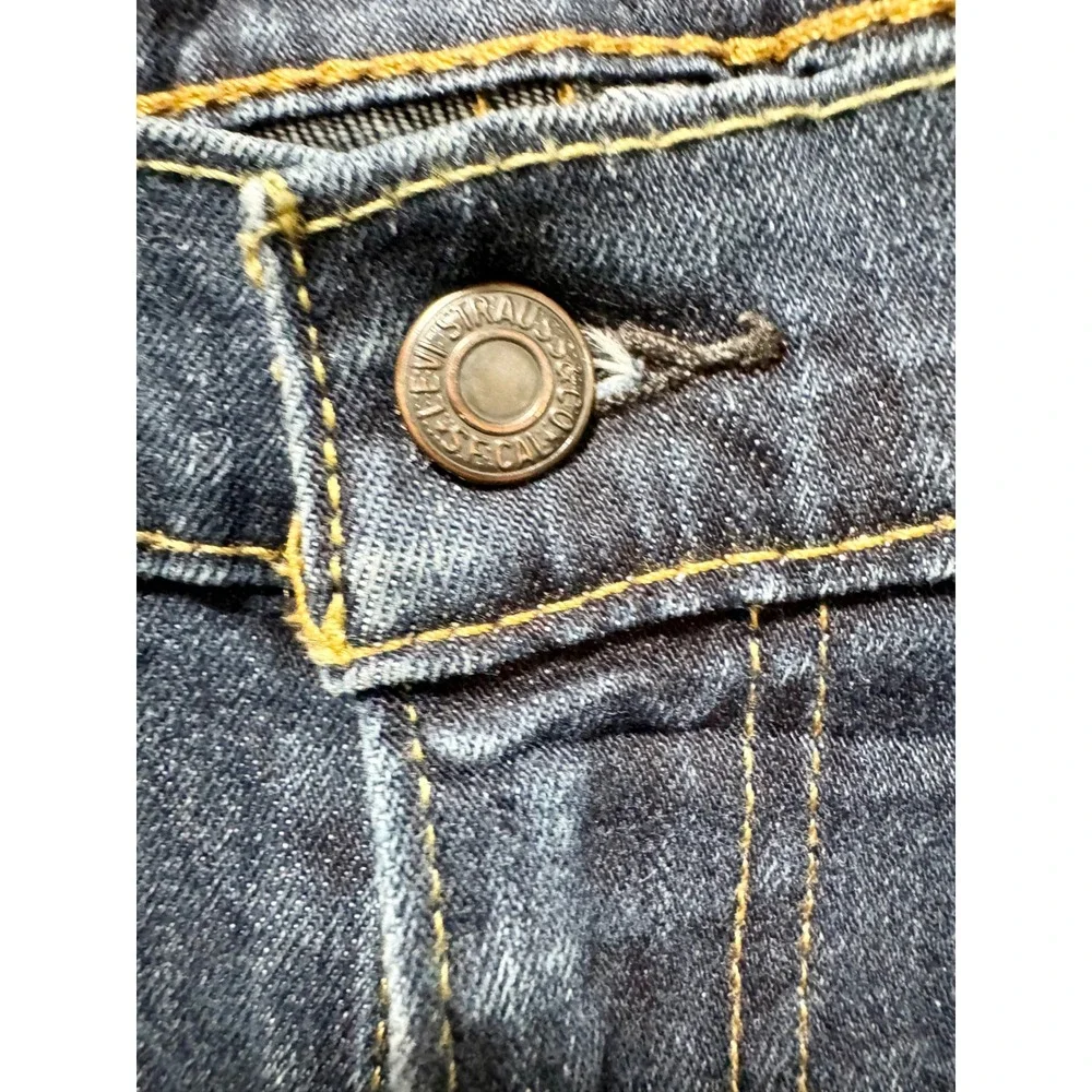Levis 513 Slim Straight Dark Wash Blue Denim Jeans Mens 36x30